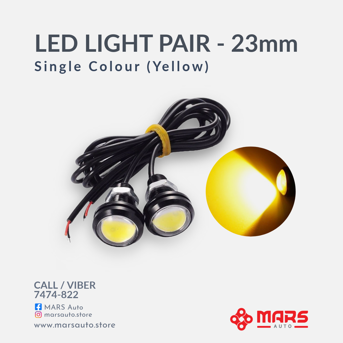 LED Lights Pair 23mm