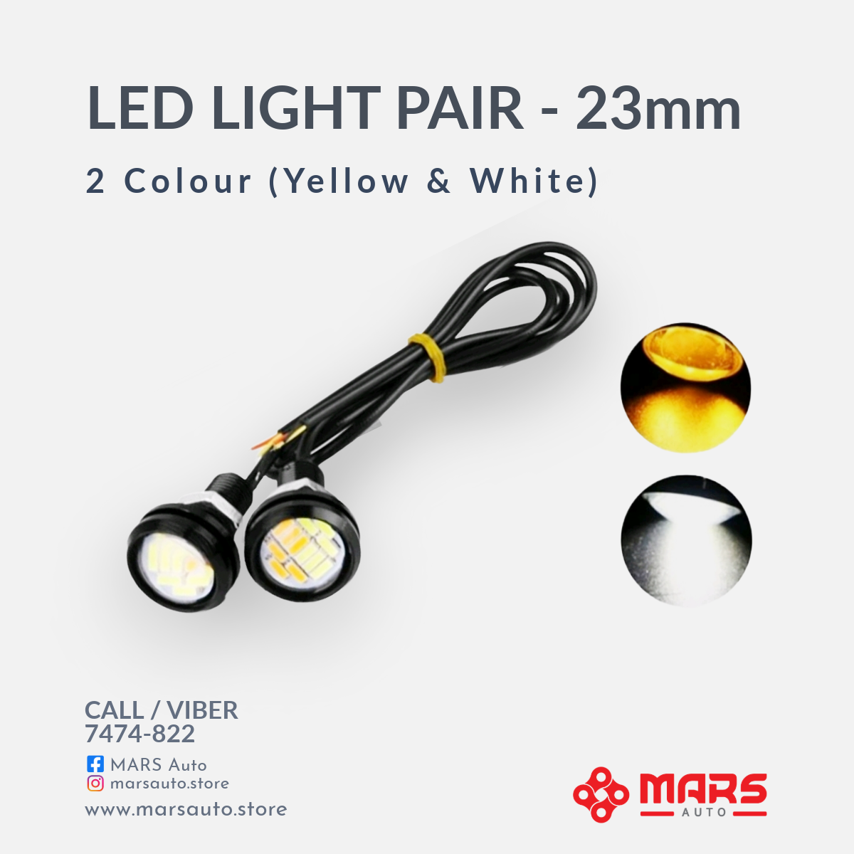 LED Lights Pair 23mm