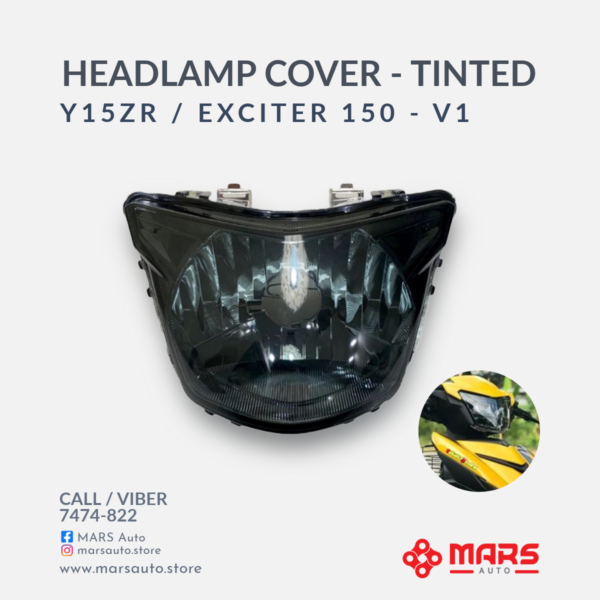 Tinted Headlamp Cover Y15ZR - V1