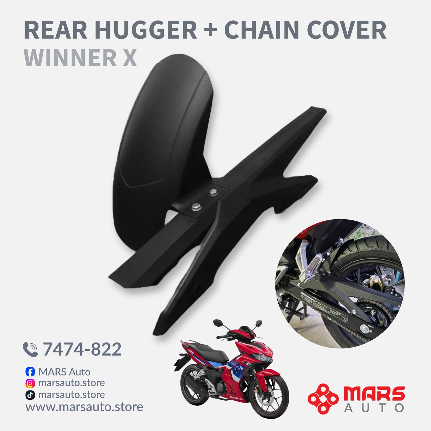 Rear Hugger + Chain Cover RSX 150